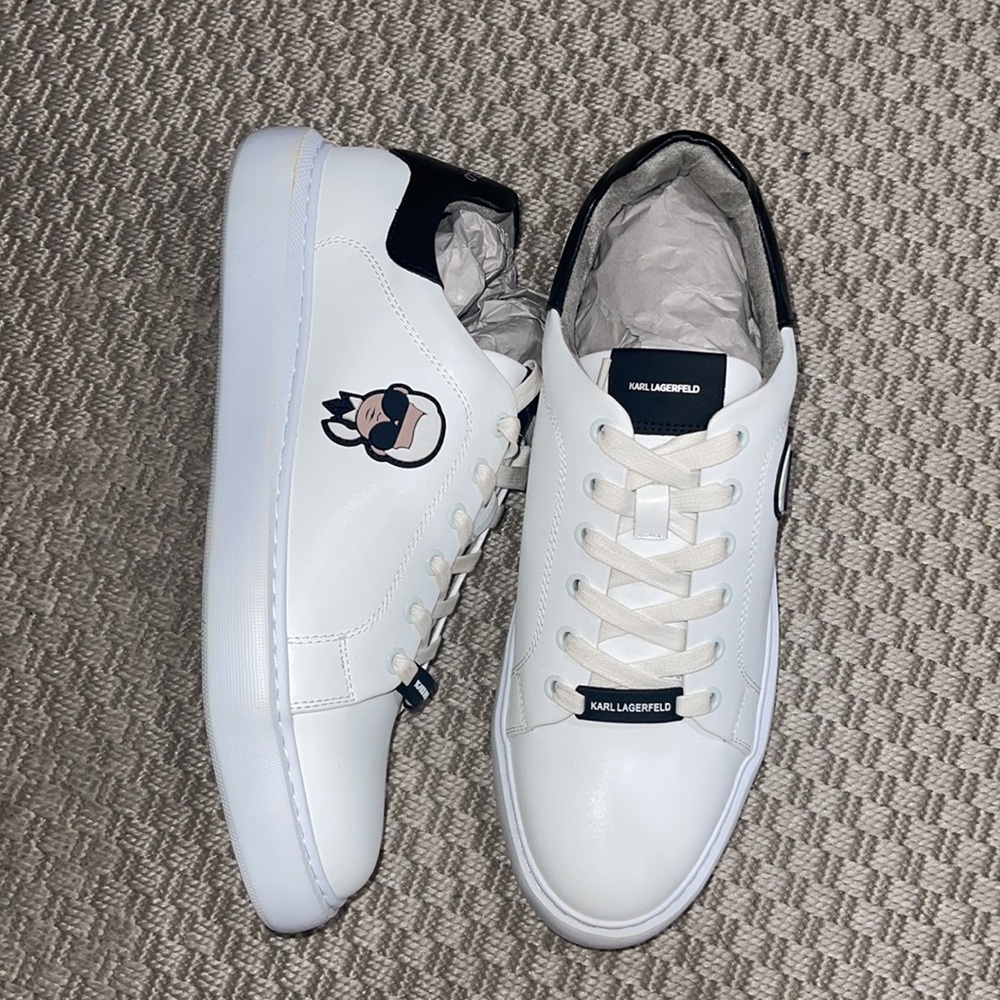 MEN'S KARL HEAD RECYCLED LEATHER SNEAKER size 10.5M
